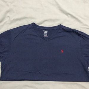 Polo Ralph Lauren Navy V Neck Tee T-Shirt XXL